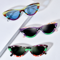 Lunettes de soleil Borregls multicolores en acétate pour femme, nouvelle collection 2026, œil de chat, miroir, polarisées, de marque, modèle 19394T