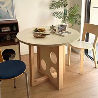 Table à manger en bois de bouleau multifonctionnelle de style minimaliste moderne pour 6 personnes, idéale pour les petits appartements, les cafés et les hôtels