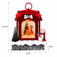 Lanterne musicale lumineuse en forme de boule de neige, avec effet de neige et de paillettes, fonctionnant sur piles, décoration de Noël pour la maison et cadeau