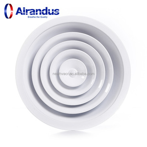 신제품 HVACR CD-RA 원형 천장 디퓨저 소음 차단 HVAC 천장 원형 공기 디퓨저 에어 벤트 그릴 에어 루버 - Product Image 1