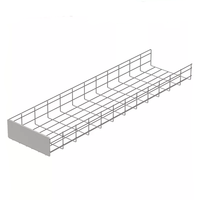 Plateau à câbles en treillis métallique pré-galvanisé en acier inoxydable et aluminium, largeur 500 mm, pour pose de câbles industriels et de construction