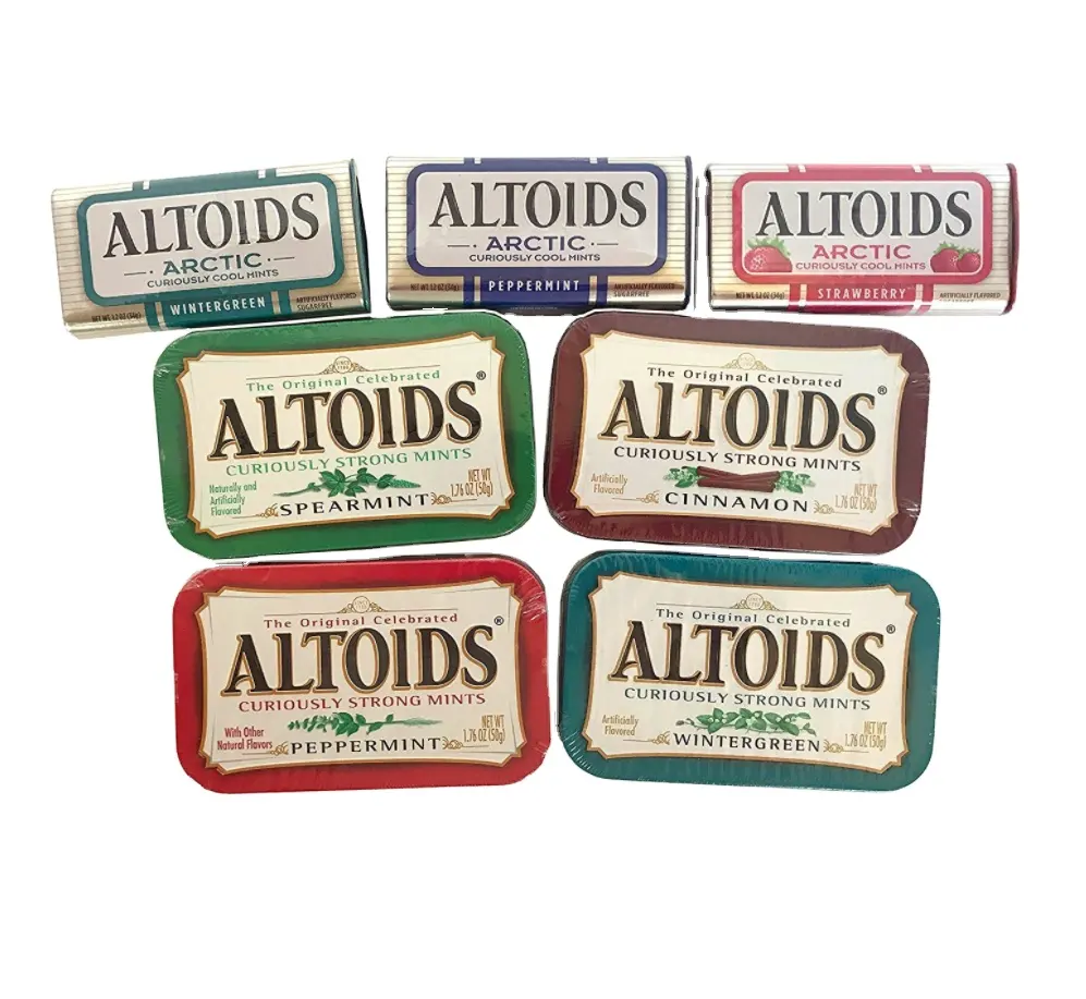 Kotak Kaleng Altoid Logam Cetak 3d Khusus Kaleng Manis dan Permen 2 Inci X 1.5 Inci Casing Berengsel untuk Mint