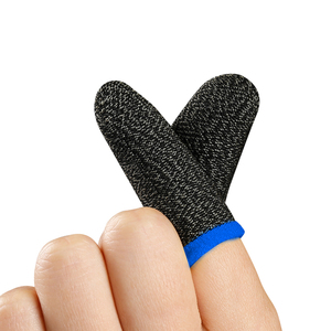 Zilveren vezel mobiele vingerhoesjes touchscreen game controller zweetbestendige handschoenen telefoon gaming - Product Image 4