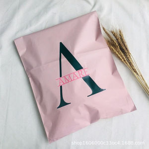 Sac de Courrier Rose Mat Jiarun Épaissi Imperméable Biodégradable avec Impression de Logo Auto-adhésif Longueur de Scellage 4cm - Product Image 1