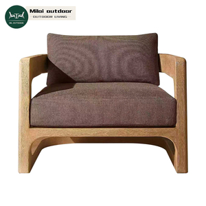 Set Divano da Esterno Moderno e Resistente a 4 Posti in Teak Massello Impermeabile per Villa, Hotel, Soggiorno e Parco - Product Image 2