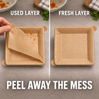 Assiettes en papier carrées jetables de 9,5 po et 9,7 po, résistantes à la graisse, à déchirer, pour barbecues et pique-niques, vente en gros