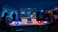 Système de divertissement portable avec écran de télévision intelligent de 27 pouces, haut-parleur et étui de transport pour karaoké