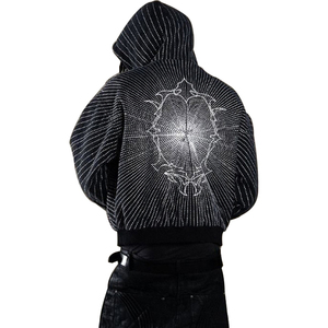 Felpa con Cappuccio Oversize <span class=keywords><strong>Spiderman</strong></span> per Uomo, in Cotone 100% French Terry Pesante, con Zip e Design Boxy - Product Image 1