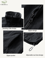 Ensemble 2 pièces d'été pour hommes en nylon, haut à col montant zippé à quart de tour et manches courtes, coupe ample, short de sport d'extérieur, vente en gros OEM faible MOQ