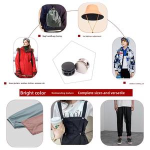 3 मिमी काले लोचदार प्लास्टिक समायोज्य उच्च टेनासिटी रस्सी वसंत स्टॉपर बैकपैक बैग बैग के कपड़ों के लिए - Product Image 2