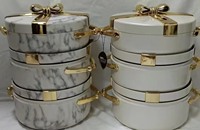 Ensemble chauffe-plats professionnel robuste avec nœud papillon, 3 pièces, en acier inoxydable isolé, pour le Canada et les États-Unis, 2,5 L, 3 L, 3,5 L