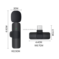 Microphone sans fil professionnel dynamique K8 type-c pour IOS synchronisation automatique affichage LED omnidirectionnel pour l'enregistrement vidéo Vlogging