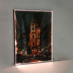 Décoration de chambre à coucher moderne JZ, peinture de paysage urbain, impression UV, affiche lumineuse, œuvre d'<span class=keywords><strong>art</strong></span> sur toile, <span class=keywords><strong>art</strong></span> mural abstrait grand format à LED - Product Image 3