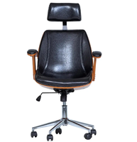 Fauteuil de haute qualité avec dossier haut et siège large Chaise de bureau ergonomique en bois courbé Chaise pivotante du Brésil