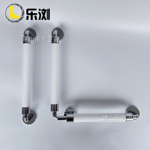 Maniglia di sicurezza <span class=keywords><strong>Le</strong></span> Liu tipo I in legno bianco e lega di zinco lucidata per bagno, per anziani, disabili e donne in gravidanza - Product Image 3