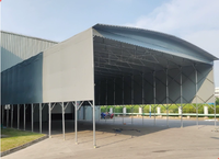 Tente mobile pare-soleil en acier sur roues pour événements, marchés et couverture de véhicules, abri de stationnement, protection solaire pour piscine, toit de piscine