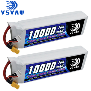 VSVAW 3S <strong>Lipo</strong> <strong>Battery</strong> 70C <strong>10000mAh</strong> 11.1V <strong>Lipo</strong> <strong>Battery</strong> with T/XT60/XT90 Connector for RC Airplane Quadcopter Helicopter FPV Drone - Product Image 1