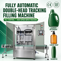 Machine de remplissage à double tête entièrement automatique avec contrôle PLC pour l'emballage de lessive liquide, de savon et de shampoing