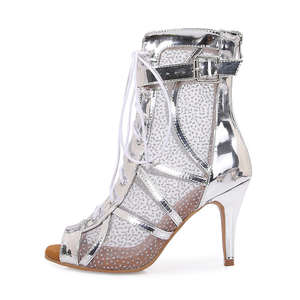 Zapatos de Baile de Salón con Tacón Alto, Estilo Nuevo, para <span class=keywords><strong>Bachata</strong></span>, Tango, Salsa, Jazz, Latin, Botas con Suela Rígida - Product Image 1