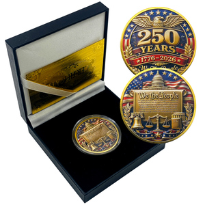 Moneda Conmemorativa del 250 Aniversario de EE. UU. 1776-2026, Bañada en Oro, Moneda Patriótica Coleccionable, Recuerdo de la Libertad Americana - Product Image 6
