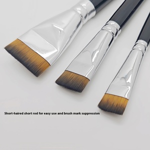 Grand outil spécial de peinture à l'huile et à la laque Pinceau plat en nylon avec poils courts résiste aux marques de pinceau Art Supply - Product Image 3