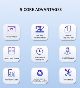 32inch Android siêu hẹp bezel LCD kỹ thuật số biển phần mềm Wall Mount LCD quảng cáo Màn hình hiển thị cho trung tâm nhà hàng - Product Image 5