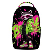 Sac à dos personnalisé pour étudiants universitaires, Mochila vert fluo rose avec personnages, sacs à dos décontractés et sportifs avec compartiment pour ordinateur portable