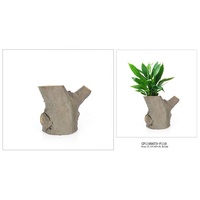 Pots de fleurs et planteuses en résine châtain, 20 pièces, en forme d'arbre, utilisé avec fleurs artificielles, Support sculpté à la main, populaire