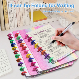Wholesale Custom DIY Macaron Color Ring Binding Mushroom Buckle Book Discbound <strong>Notebook</strong> - Product Image 6