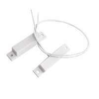 Wired Door Magnetic Contact Sensor NO/NC Type with 15-25mm Detection Range ABS Plastic for Door Window Alarm Security System