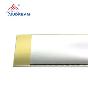 Panel Komposit Aluminium untuk Kelongsong 1220X2440X4Mm Eksterior Sampanye Perak Luar Ruangan Harga Murah