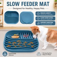 Bol de voyage portable et étanche pour chat et chien, design moderne, en silicone durable, avec ventouses, pour une alimentation lente