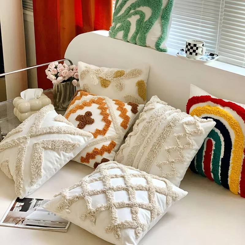 Throw Pillows Boho Pillow Case Covers Handmade Cotton Boho Pillow