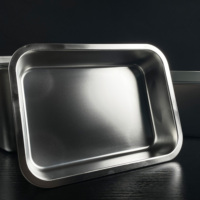 Bac alimentaire empilable commercial contemporain en acier inoxydable avec couvercle transparent, fabriqué en Chine, pour la restauration événementielle et le stockage des repas