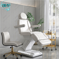 Chaise d'examen électrique réglable à moteur 3/4, chaise de podologie médicale, table de traitement esthétique, table de massage, table de soin du visage, salon de beauté