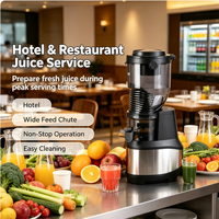 Baiwin Automatische 85MM Brede Mond Juicer Roestvrijstalen Sapcentrifuge 8-Traps Spirale Slow Juicer voor Sapzaak