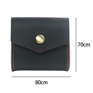 Stock Customized Genuine Leather Headphone Storage <strong>Key</strong> Case Bag Retro <strong>Key</strong> Wallets Crazy Horse Full Grain Coin <strong>Purse</strong> - Product Image 5