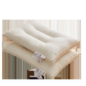 Coussin en coton et lin écologique, rectangulaire, fermeté moyenne, pour enfant et adulte, soutien cervical, usage domestique et en dortoir, blanc - Product Image 5