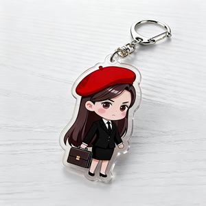 พวงกุญแจอะคริลิคการ์ตูนอนิเมะคุณภาพสูงแบบกำหนดเอง ขายส่ง พวงกุญแจพลาสติกใส เหมาะสำหรับตกแต่งกระเป๋า - Product Image 4