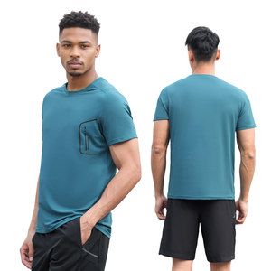 T-shirt de performance sans couture à séchage rapide pour hommes pour les entraînements d'été avec la technologie d'évacuation de l'humidité - Product Image 6