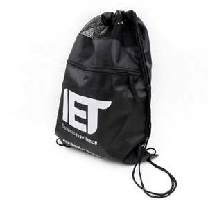 Promotional <b>Drawstring</b> Bags Packaging Colorful Shoulder Small Cloth Gift Bag Mesh Waterproof <b>Drawstring</b> <b>Backpack</b> Nylon Polyester - Product Image 2