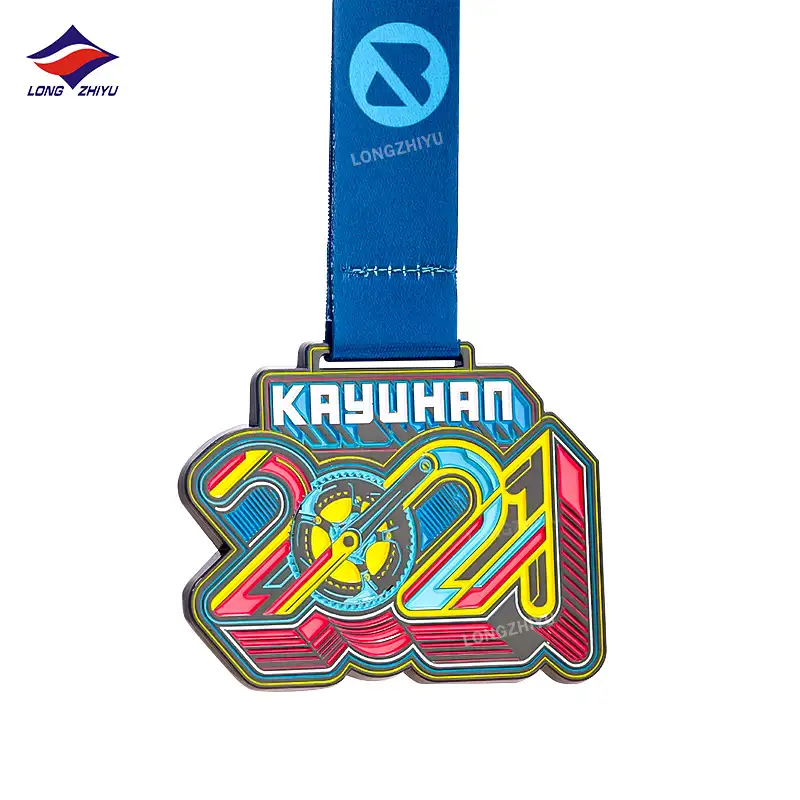 Longzhiyu — médaille de course en métal 15 ans, médaillon de compétition sportive avec Logo personnalisé, Marathon et ruban, vente en gros