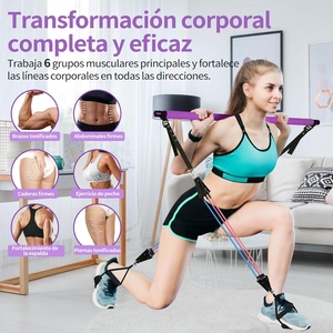 Bandes élastiques musculaires en caoutchouc naturel Fokky, 5 niveaux d'élasticité, réglables, antidérapantes, avec poignées d'ancrage pour porte, sangle de cheville pour Pilates - Product Image 4