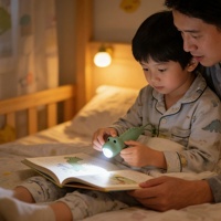 Nouvelle Arrivée Mini Lampe Torche Dinosaure en Silicone pour Enfants, Rechargeable par USB, Torche d'Urgence Extérieure Rechargeable