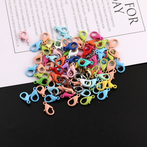 Hebilla de langosta esmaltada de colores de 14 mm, conector de metal para la fabricación de pulseras, accesorios de joyería DIY - Product Image 3