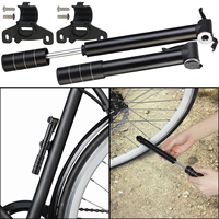 Pompe à vélo miniature en aluminium de qualité supérieure avec valve Presta, légère (75 g), pression de 130 à 160 PSI, facile à fixer au vélo - PROSTAR JG-1014