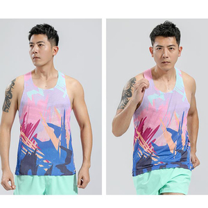 Seamless Breathable Running Singlet Quick Dry Lightweight Marathon Race Tank Top For <b>Professional</b> Sports - Product Image 3