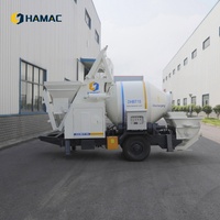 Bétonnière mobile avec pompe, pompe à béton diesel, bétonnière auto-installante avec pompe