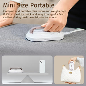 แผ่นความร้อนเซรามิกเตารีดไฟฟ้าแบบพกพาขนาดเล็กใช้ในครัวเรือนสำหรับรีดผ้าแนวนอนและแนวตั้ง - Product Image 5