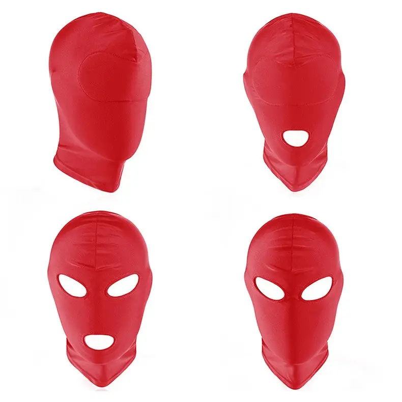 Maschera per il sesso traspirante maschera elastica per la testa per giochi di ruolo per adulti, maschera per Cosplay di notte di carnevale per feste mostra occhi e bocca